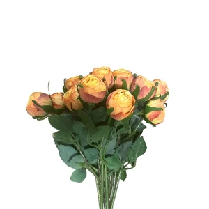 MAZZO 12 ROSELLINE ARTIFICIALE - 4 COLORI